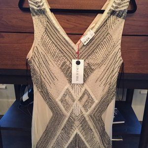 Beaded Mini Cocktail Dress or Tunic Top